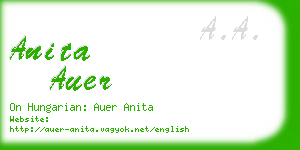 anita auer business card